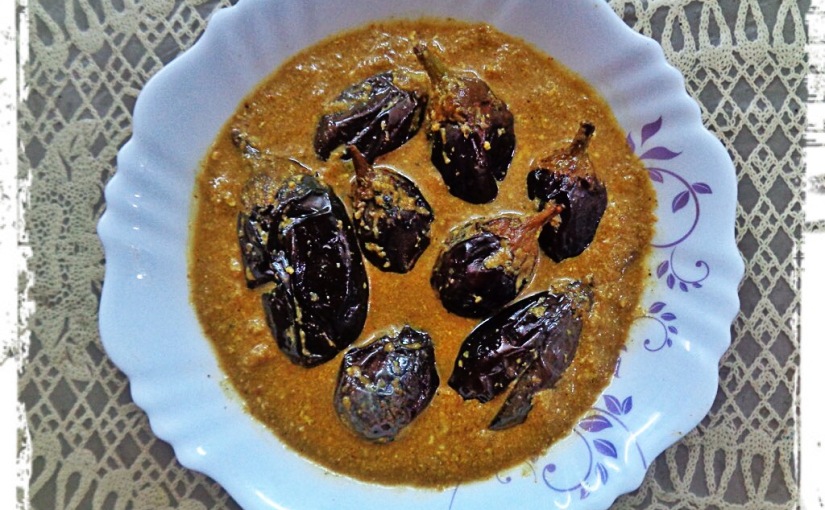 Brinjal In Curd And Almond Sauce